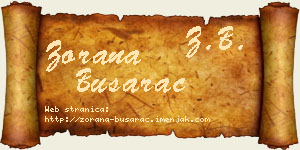Zorana Busarac vizit kartica